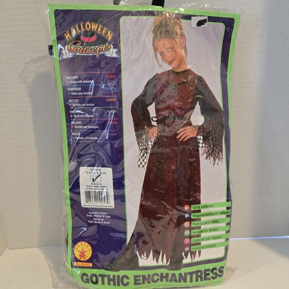 Vampiress Gothic Enchantress kids Rubies Coatume girls Size 12-14 Halloween‎ - Picture 6 of 6